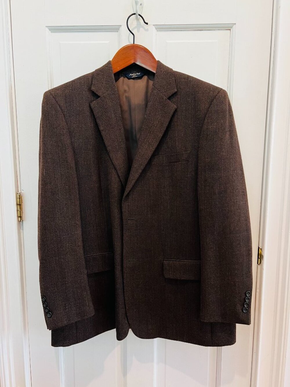 Joseph Feiss GOLD Herringbone Tweed Men's Blazer Sportcoat Size 44